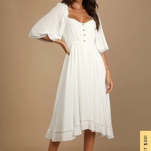 Lulu’s My Darling Love White Dress